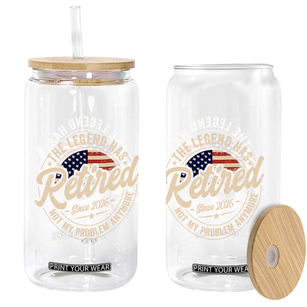 Retired 2026 Glass Can Funny Retirement US Flag Retired Not My Problems Anymore TS10 Print Your Wear