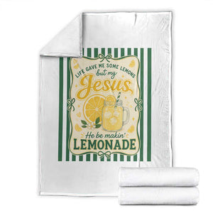 Jesus Lemonade Throw Blanket Funny Christian Life Gave Me Lemons But My Jesus Makes Lemonade TS10 White Print Your Wear