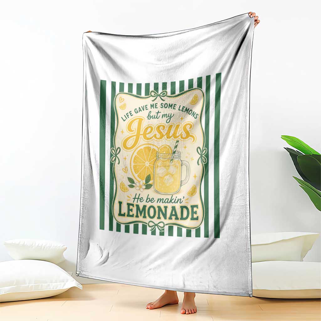 Jesus Lemonade Throw Blanket Funny Christian Life Gave Me Lemons But My Jesus Makes Lemonade TS10 Print Your Wear