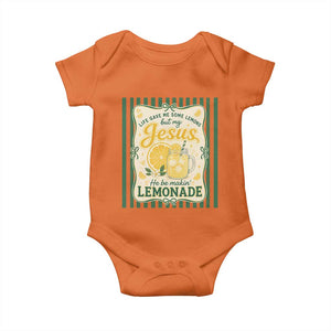 Jesus Lemonade Baby Onesie Funny Christian Life Gave Me Lemons But My Jesus Makes Lemonade TS10 Orange Print Your Wear