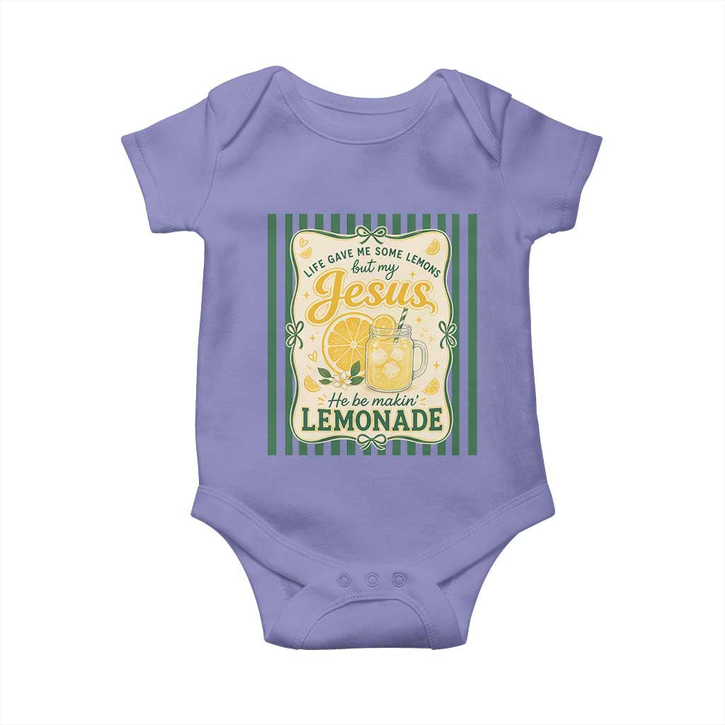 Jesus Lemonade Baby Onesie Funny Christian Life Gave Me Lemons But My Jesus Makes Lemonade TS10 Violet Print Your Wear