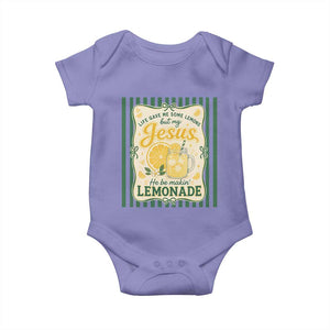 Jesus Lemonade Baby Onesie Funny Christian Life Gave Me Lemons But My Jesus Makes Lemonade TS10 Violet Print Your Wear