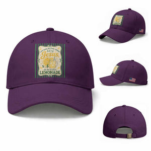 Jesus Lemonade Baseball Cap Funny Christian Life Gave Me Lemons But My Jesus Makes Lemonade TS10 Baseball Cap Universal Fit Purple Print Your Wear
