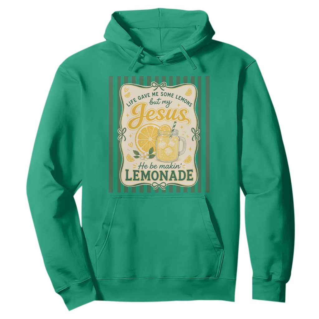 Jesus Lemonade Hoodie Funny Christian Life Gave Me Lemons But My Jesus Makes Lemonade TS10 Irish Green Print Your Wear