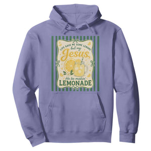Jesus Lemonade Hoodie Funny Christian Life Gave Me Lemons But My Jesus Makes Lemonade TS10 Violet Print Your Wear