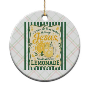 Jesus Lemonade Ceramic Ornament Funny Christian Life Gave Me Lemons But My Jesus Makes Lemonade TS10 1pc Christmas Plaid Print Your Wear