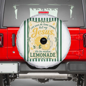 Jesus Lemonade Spare Tire Cover Funny Christian Life Gave Me Lemons But My Jesus Makes Lemonade TS10 White Print Your Wear