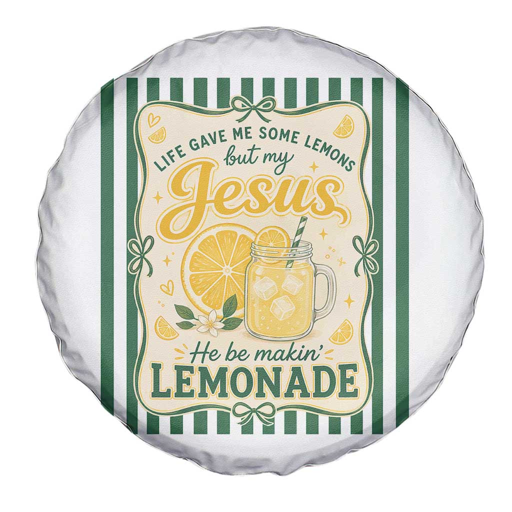 Jesus Lemonade Spare Tire Cover Funny Christian Life Gave Me Lemons But My Jesus Makes Lemonade TS10 Print Your Wear