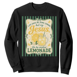 Jesus Lemonade Sweatshirt Funny Christian Life Gave Me Lemons But My Jesus Makes Lemonade TS10 Black Print Your Wear
