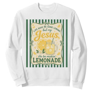 Jesus Lemonade Sweatshirt Funny Christian Life Gave Me Lemons But My Jesus Makes Lemonade TS10 White Print Your Wear