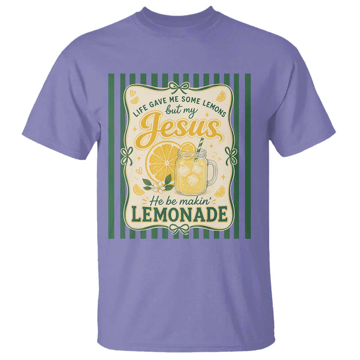 Jesus Lemonade T Shirt Funny Christian Life Gave Me Lemons But My Jesus Makes Lemonade TS10 Violet Print Your Wear