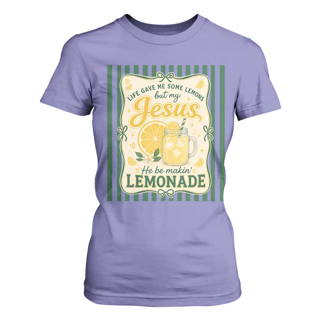 Jesus Lemonade T Shirt For Women Funny Christian Life Gave Me Lemons But My Jesus Makes Lemonade TS10 Violet Print Your Wear
