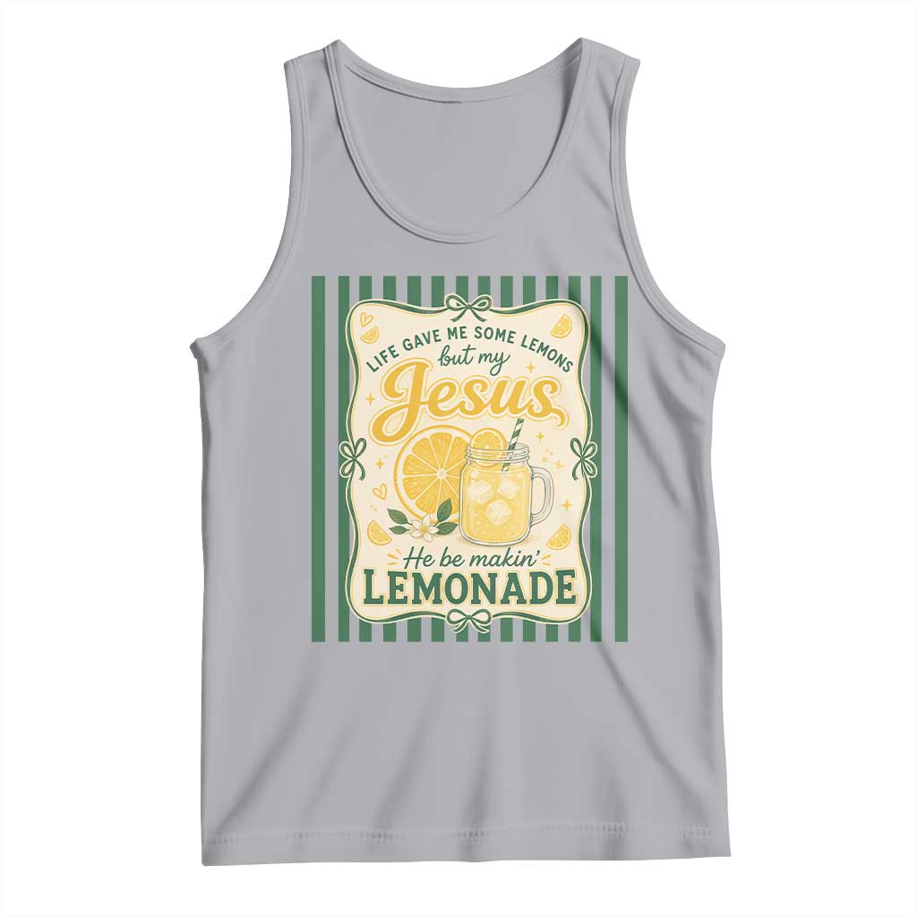 Jesus Lemonade Tank Top Funny Christian Life Gave Me Lemons But My Jesus Makes Lemonade TS10 Athletic Heather Print Your Wear