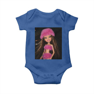 Funny Disgusting Doll Face Meme Baby Onesie Expression Hilarious Sarcastic TS10 Royal Blue Print Your Wear