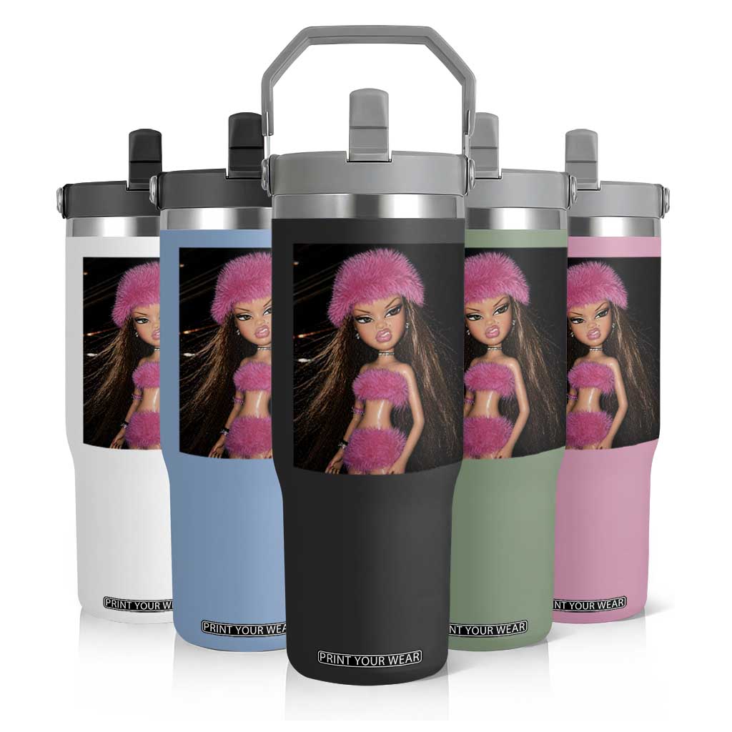 Funny Disgusting Doll Face Meme Flip Straw Tumbler Expression Hilarious Sarcastic TS10 Print Your Wear