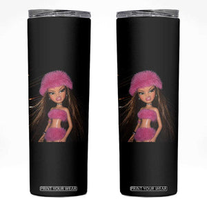 Funny Disgusting Doll Face Meme Skinny Tumbler Expression Hilarious Sarcastic TS10 Black Print Your Wear