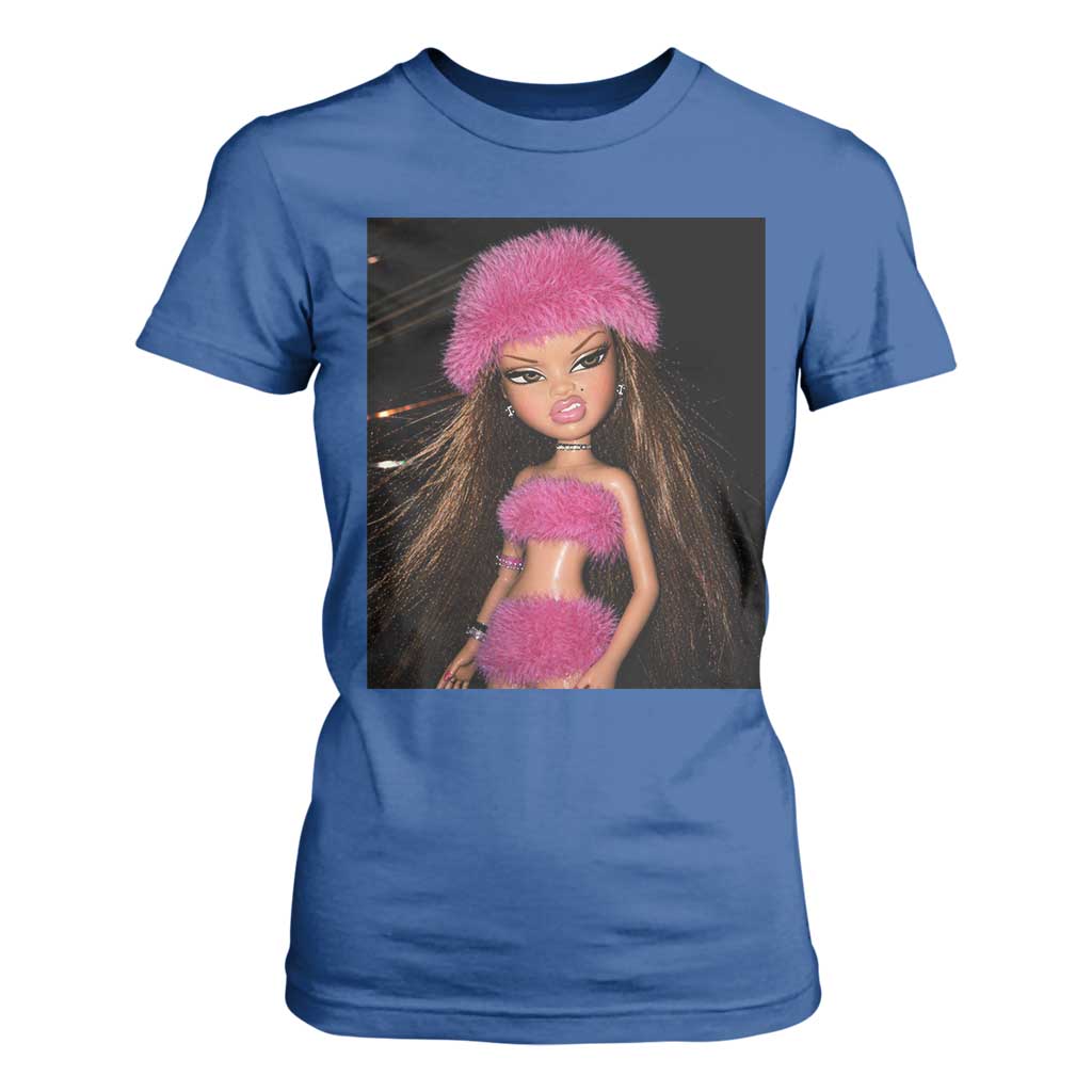 Funny Disgusting Doll Face Meme T Shirt For Women Expression Hilarious Sarcastic TS10 Royal Blue Print Your Wear