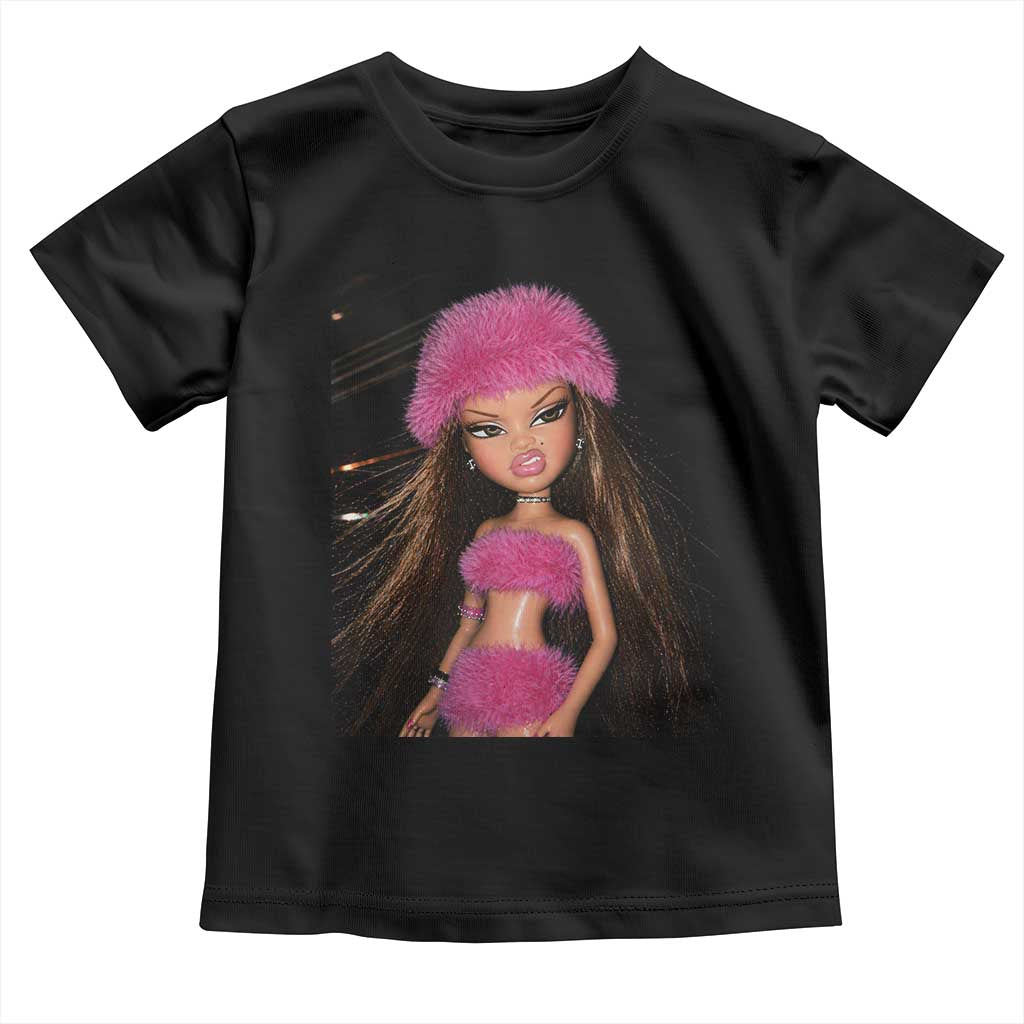 Funny Disgusting Doll Face Meme Toddler T Shirt Expression Hilarious Sarcastic TS10 Black Print Your Wear