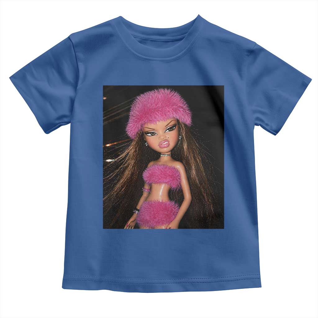 Funny Disgusting Doll Face Meme Toddler T Shirt Expression Hilarious Sarcastic TS10 Royal Blue Print Your Wear