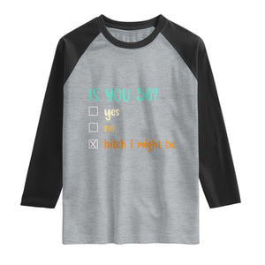50th Birthday Raglan Shirt Funny Is You 50 Gift Idea 50 Year Old TS10 Heather Gray Black Print Your Wear
