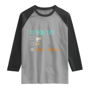 50th Birthday Raglan Shirt Funny Is You 50 Gift Idea 50 Year Old TS10 Sport Gray Black Print Your Wear