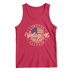 Vintage 1946 Stamp Tank Top Funny 80th Birthday USA Flag 80 Year Old Bday TS10 Red Print Your Wear