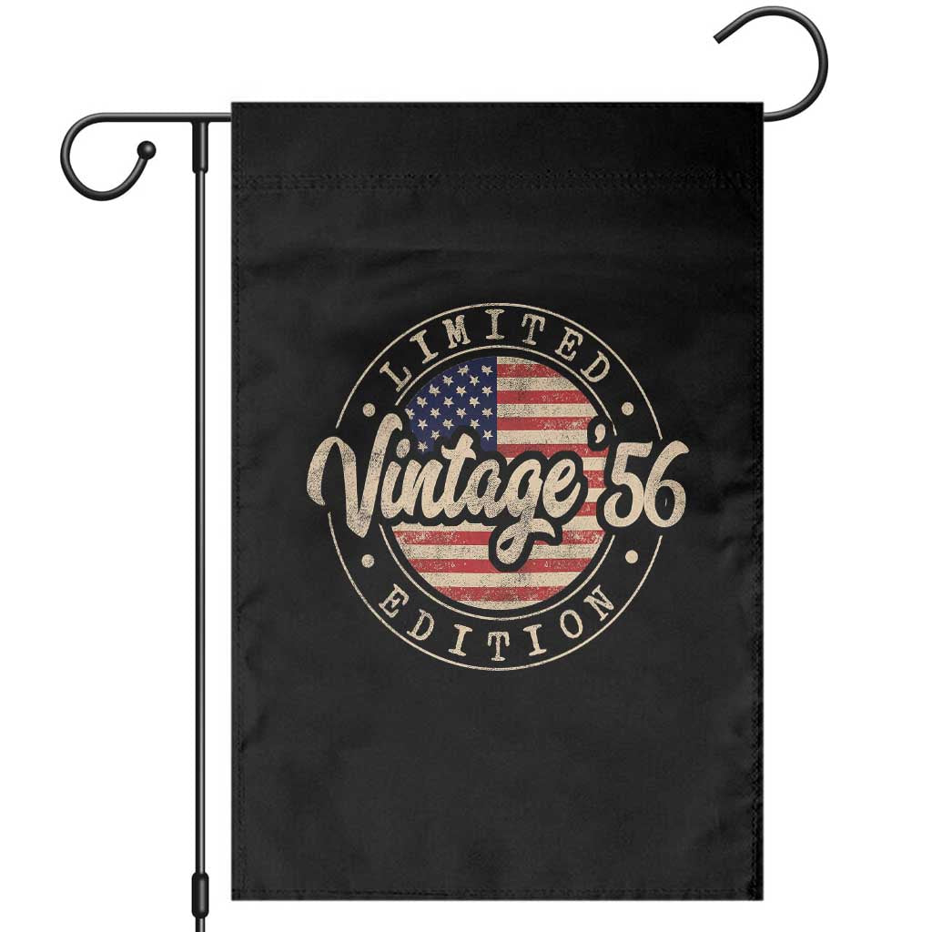 Vintage 1956 Stamp Garden Flag Funny 70th Birthday USA Flag 70 Year Old Bday TS10 Black Print Your Wear