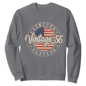 Vintage 1956 Stamp Sweatshirt Funny 70th Birthday USA Flag 70 Year Old Bday TS10 Charcoal Print Your Wear