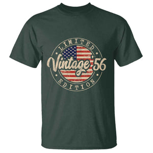 Vintage 1956 Stamp T Shirt Funny 70th Birthday USA Flag 70 Year Old Bday TS10 Dark Forest Green Print Your Wear