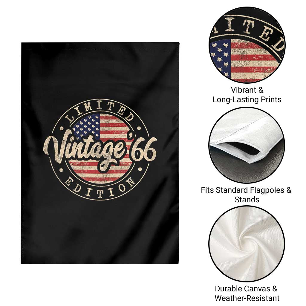 Vintage 1966 Stamp Garden Flag Funny 60th Birthday USA Flag 60 Year Old Bday TS10 Print Your Wear