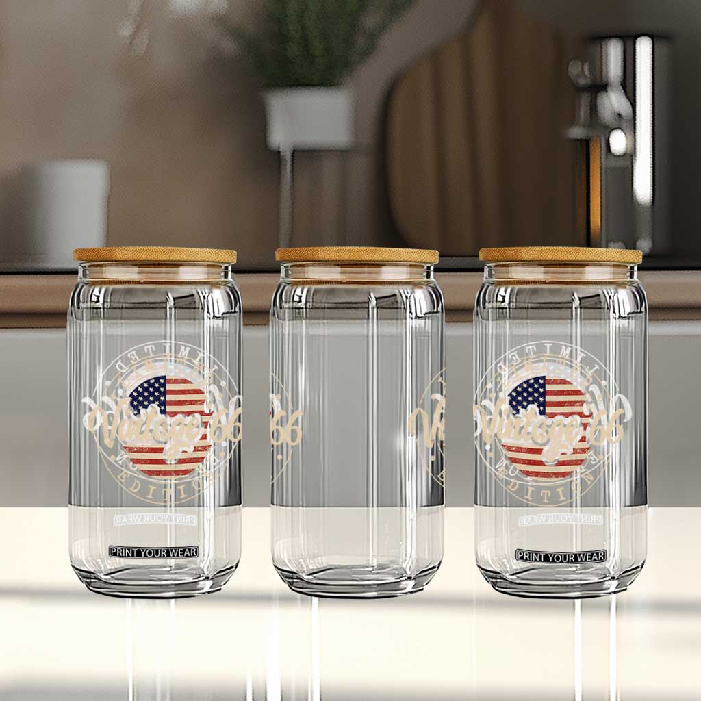 Vintage 1966 Stamp Glass Can Funny 60th Birthday USA Flag 60 Year Old Bday TS10 Print Your Wear