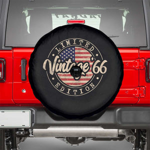 Vintage 1966 Stamp Spare Tire Cover Funny 60th Birthday USA Flag 60 Year Old Bday TS10 Black Print Your Wear