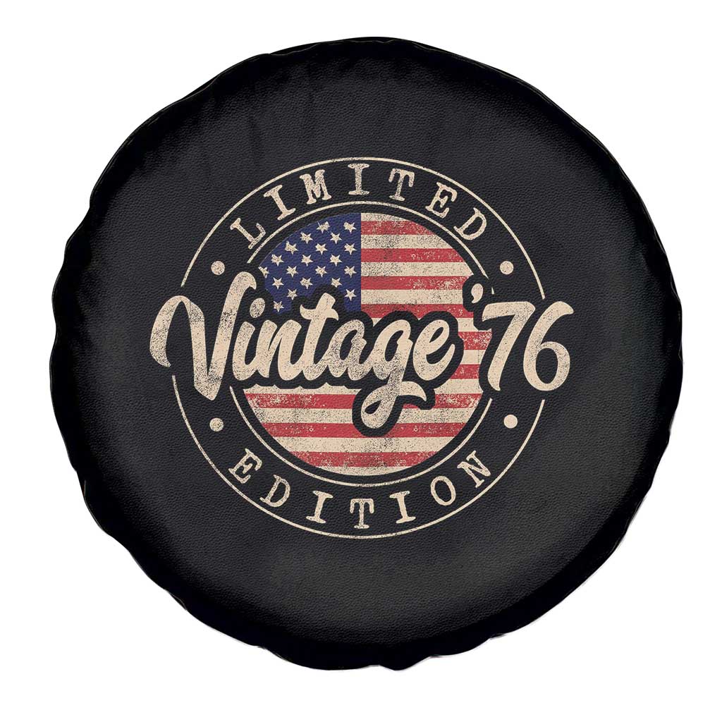 Vintage 1976 Stamp Spare Tire Cover Funny 50th Birthday USA Flag 50 Year Old Bday TS10 Print Your Wear