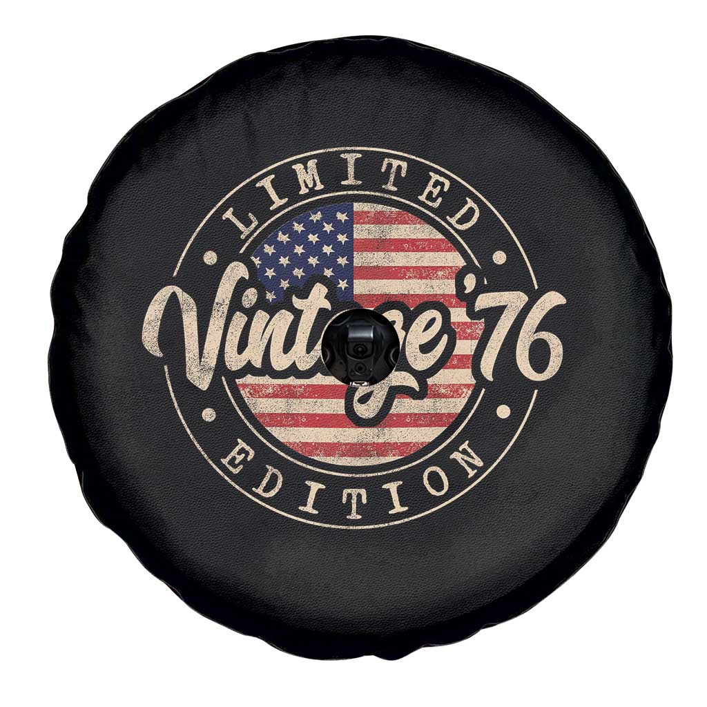 Vintage 1976 Stamp Spare Tire Cover Funny 50th Birthday USA Flag 50 Year Old Bday TS10 Print Your Wear
