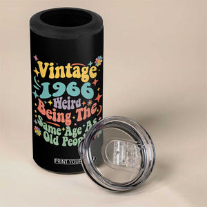 Funny 60th Birthday 4 in 1 Can Cooler Tumbler Retro Groovy 1966 Weird Being The Same Age As Old People TS10 Print Your Wear
