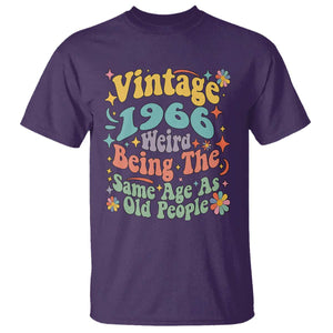 Funny 60th Birthday T Shirt Retro Groovy 1966 Weird Being The Same Age As Old People TS10 Purple Print Your Wear