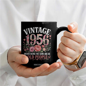 70th Birthday Gifts For Her Coffee Mug Floral 1956 Weird Being The Same Age As Old People TS10 Print Your Wear
