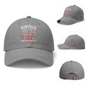50th Birthday Gifts For Her Baseball Cap Floral 1976 Weird Being The Same Age As Old People TS10 Baseball Cap Universal Fit Sport Gray Print Your Wear