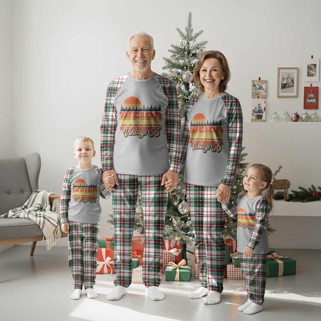 Funny 70th Birthday Plaid Pajama Set Retro 1956 Weird Being The Same Age As Old People TS10 Christmas Plaid Print Your Wear