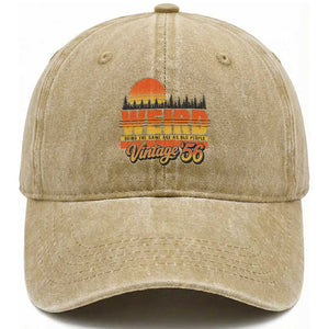 Funny 70th Birthday Washed Cotton Baseball Cap Retro 1956 Weird Being The Same Age As Old People TS10 Print Your Wear