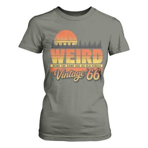 Funny 60th Birthday T Shirt For Women Retro 1966 Weird Being The Same Age As Old People TS10 Military Green Print Your Wear