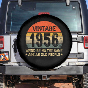 70th Birthday Spare Tire Cover Retro 1956 Weird Being The Same Age As Old People TS10 No hole Black Print Your Wear