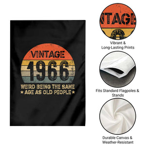 60th Birthday Garden Flag Retro 1966 Weird Being The Same Age As Old People TS10 Print Your Wear