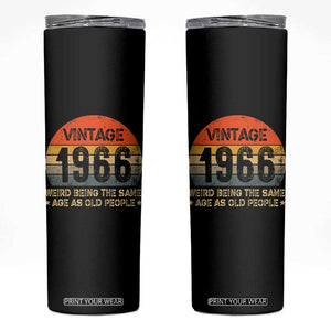 60th Birthday Skinny Tumbler Retro 1966 Weird Being The Same Age As Old People TS10 Black Print Your Wear