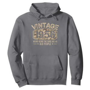 70th Birthday Gift For Men Hoodie Retro Camo 1956 Weird Being The Same Age As Old People TS10 Charcoal Print Your Wear