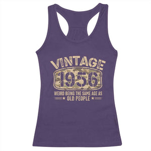 70th Birthday Gift For Men Racerback Tank Top Retro Camo 1956 Weird Being The Same Age As Old People TS10 Purple Print Your Wear