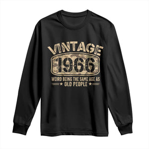 60th Birthday Gift For Men Long Sleeve Shirt Retro Camo 1966 Weird Being The Same Age As Old People TS10 Black Print Your Wear