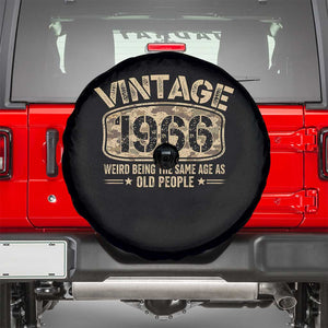 60th Birthday Gift For Men Spare Tire Cover Retro Camo 1966 Weird Being The Same Age As Old People TS10 Black Print Your Wear