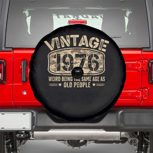 50th Birthday Gift For Men Spare Tire Cover Retro Camo 1976 Weird Being The Same Age As Old People TS10 Black Print Your Wear