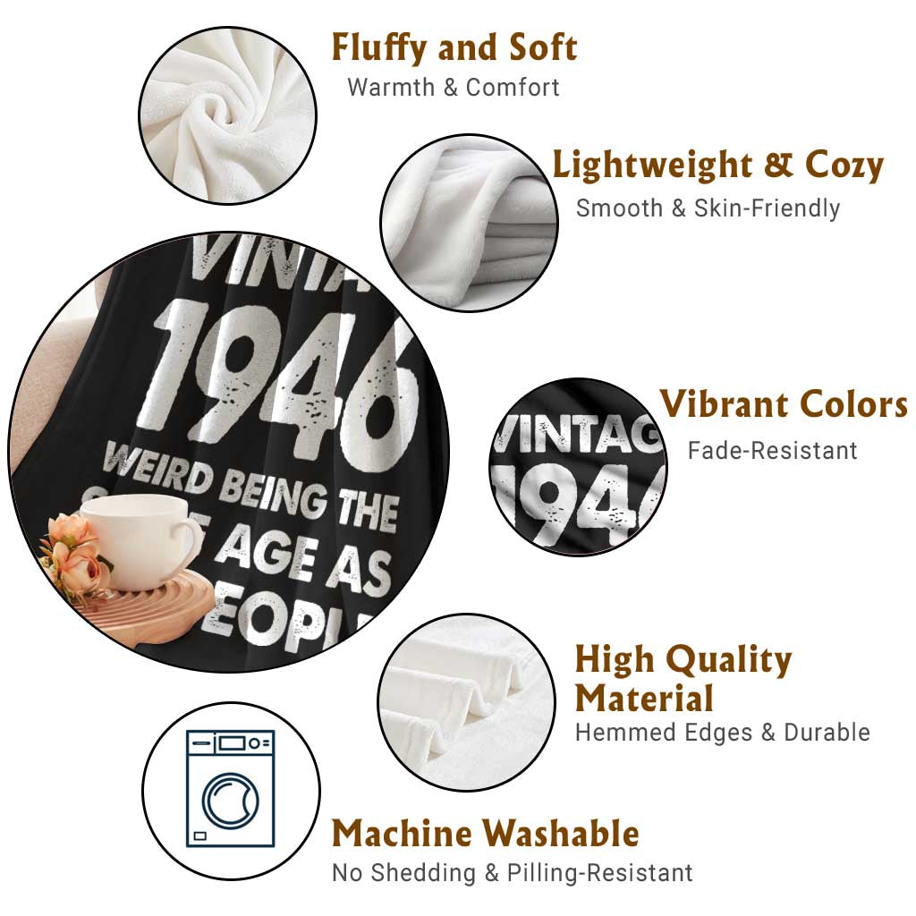 Funny 80th Birthday Throw Blanket Turning 80 Year Old Gifts Weird Being The Same Age As Old People TS10 Print Your Wear